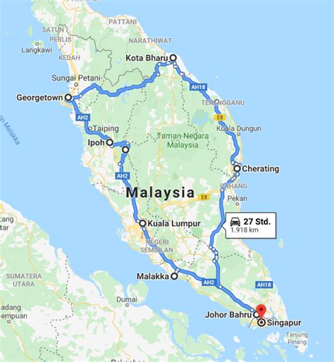 malaysia to singapore by road