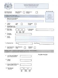 malaysia visa application form