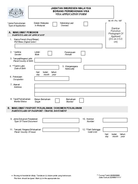 malaysia visa application form im 47