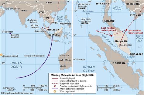 malaysian airlines flight 370 flight path
