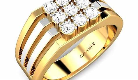 Striking Textured Gold Ring for Men Tanishq