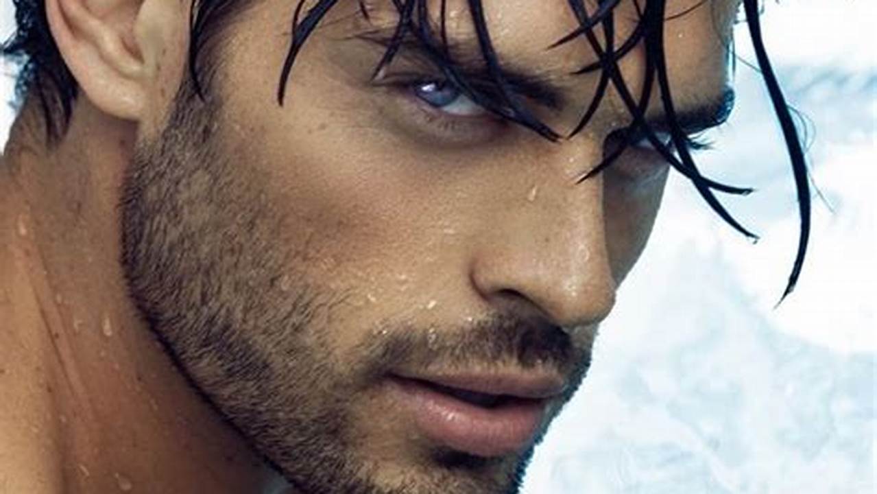 Discover the Enigmatic Allure of Male Models with Dark Hair and Blue Eyes