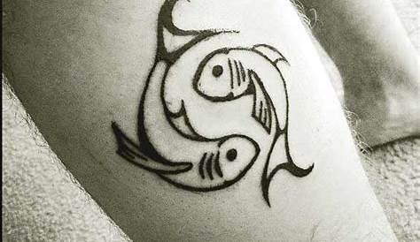 Male Small Pisces Tattoo 60 s For Men Astrology Ink Design Ideas