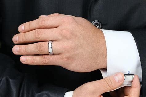 male engagement rings on hand