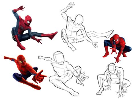 Male Pose Reference Drawing Spiderman