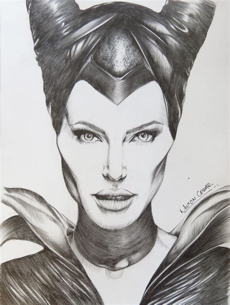 maleficent angelina jolie drawing