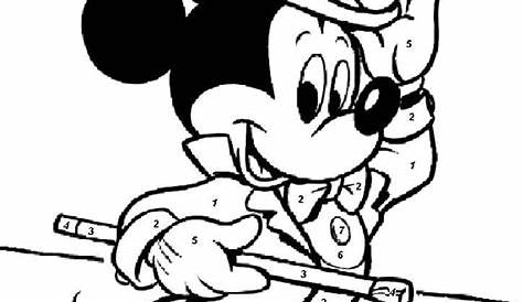 Malvorlage „Mickey Malen nach Zahlen“ – kostenlose Malvorlagen zum