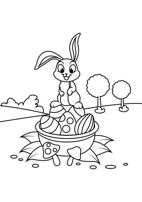 Basket of Easter Eggs Super Coloring Coloring pages, Easter drawings, Easter egg coloring pages