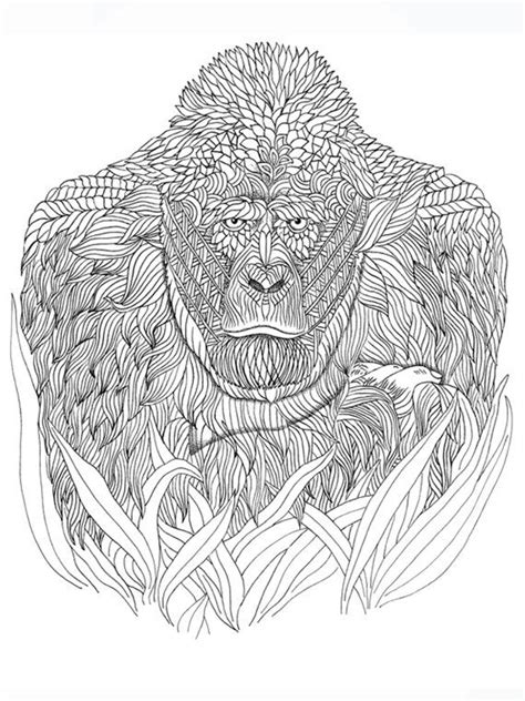 Pin by Kiki1012 on Coloring Monkey coloring pages, Adult coloring book pages, Coloring books