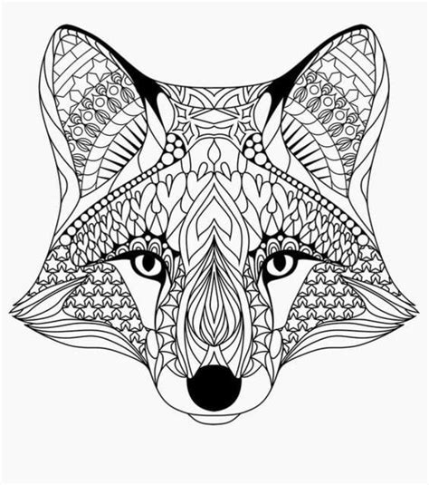 Free Detailed Fox Coloring Pages For Adults Fox coloring page, Dog coloring page, Animal