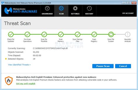 Malwarebytes Scanning