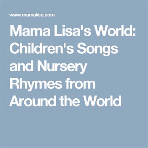 mama lisa's world songs