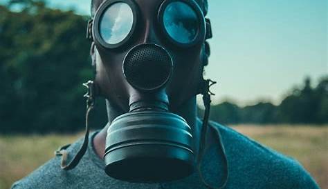 Businessman Wearing Gas Mask Stock Photo - Image of concepts, pollution