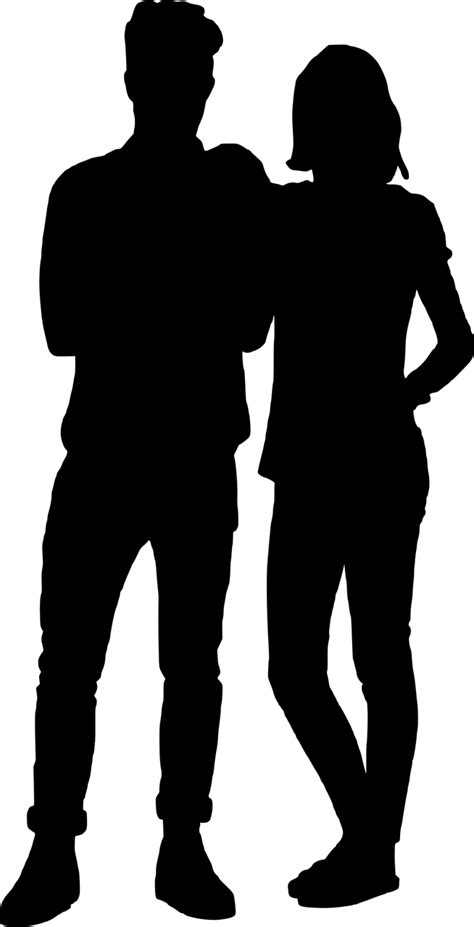 man and woman silhouette png