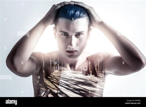 Man changing himself