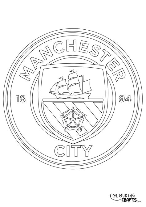 man city badge colouring sheet