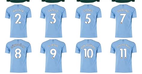 man city players numbers