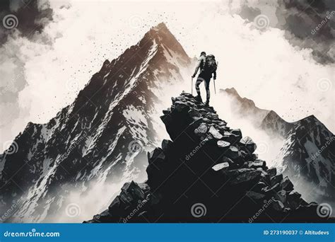 Man Climbing Mountain