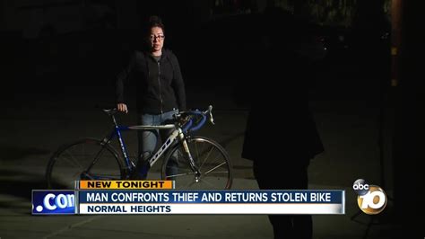 man confronts bike thief