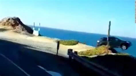 man drives off cliff in california