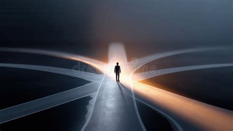 Man facing multiple choices