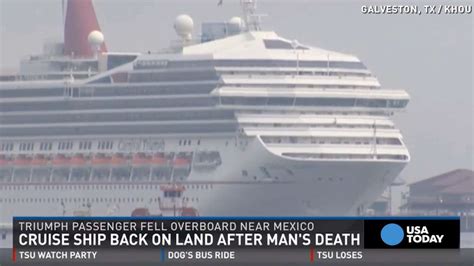 man falls overboard on carnival cruise ship