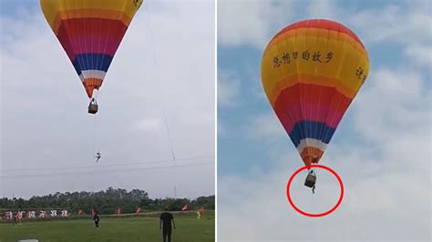 man fell out of hot air balloon