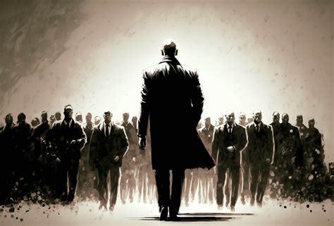 Man fighting against crowd