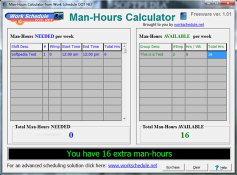 man hours calculation in excel template