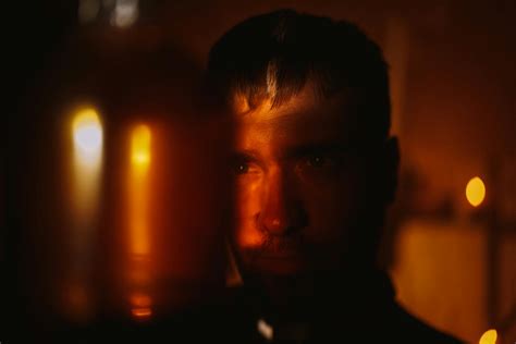 Man in darkness