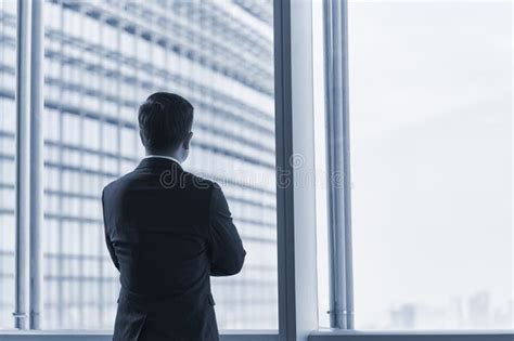 man looking at view