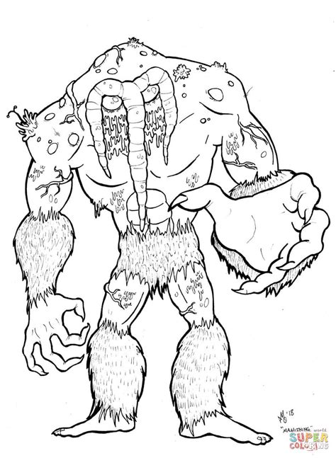 Man Thing Coloring Pages