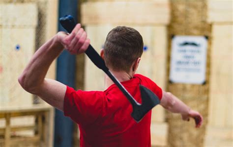 Man throwing axe