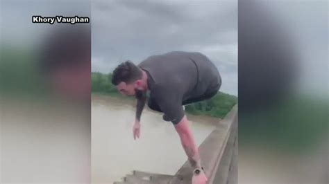 man trying to jump off bridge today
