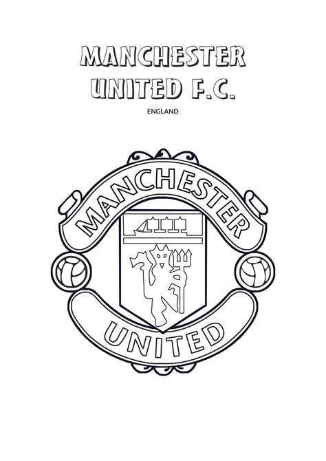 man u colouring pages