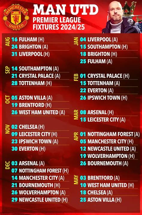 man utd fixtures news