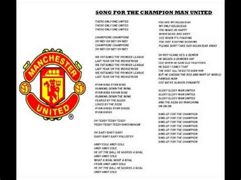 man utd song lyrics