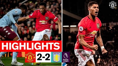 man utd v aston villa highlights