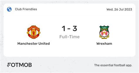 man utd vs wrexham score