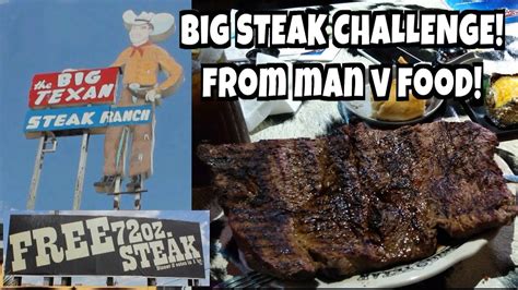 man vs food big texan challenge