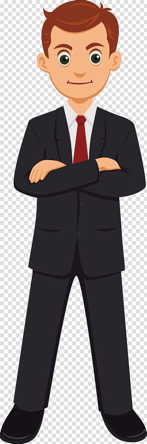 man wearing suit cartoon character