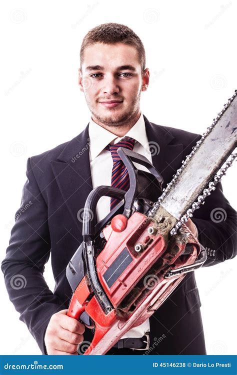 man with a chainsaw