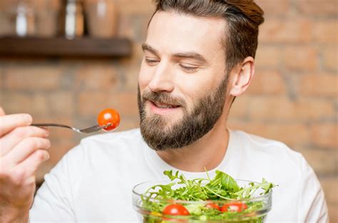 man with healthy food