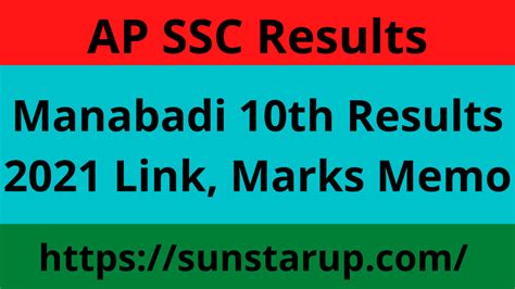 manabadi ssc results 2021