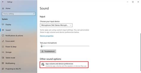 manage app sound settings