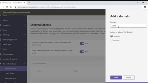 manage external access in microsoft teams