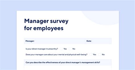 manager survey questions for employees