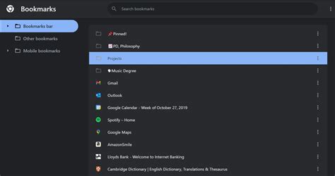 Managing Bookmarks in Chrome