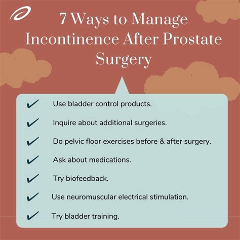 managing incontinence after prostate surgery