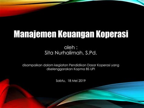 manajemen keuangan koperasi adalah